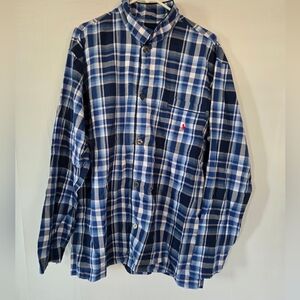 Ralph Lauren Men's Sleepwear Shirt Blue Plaid (L)